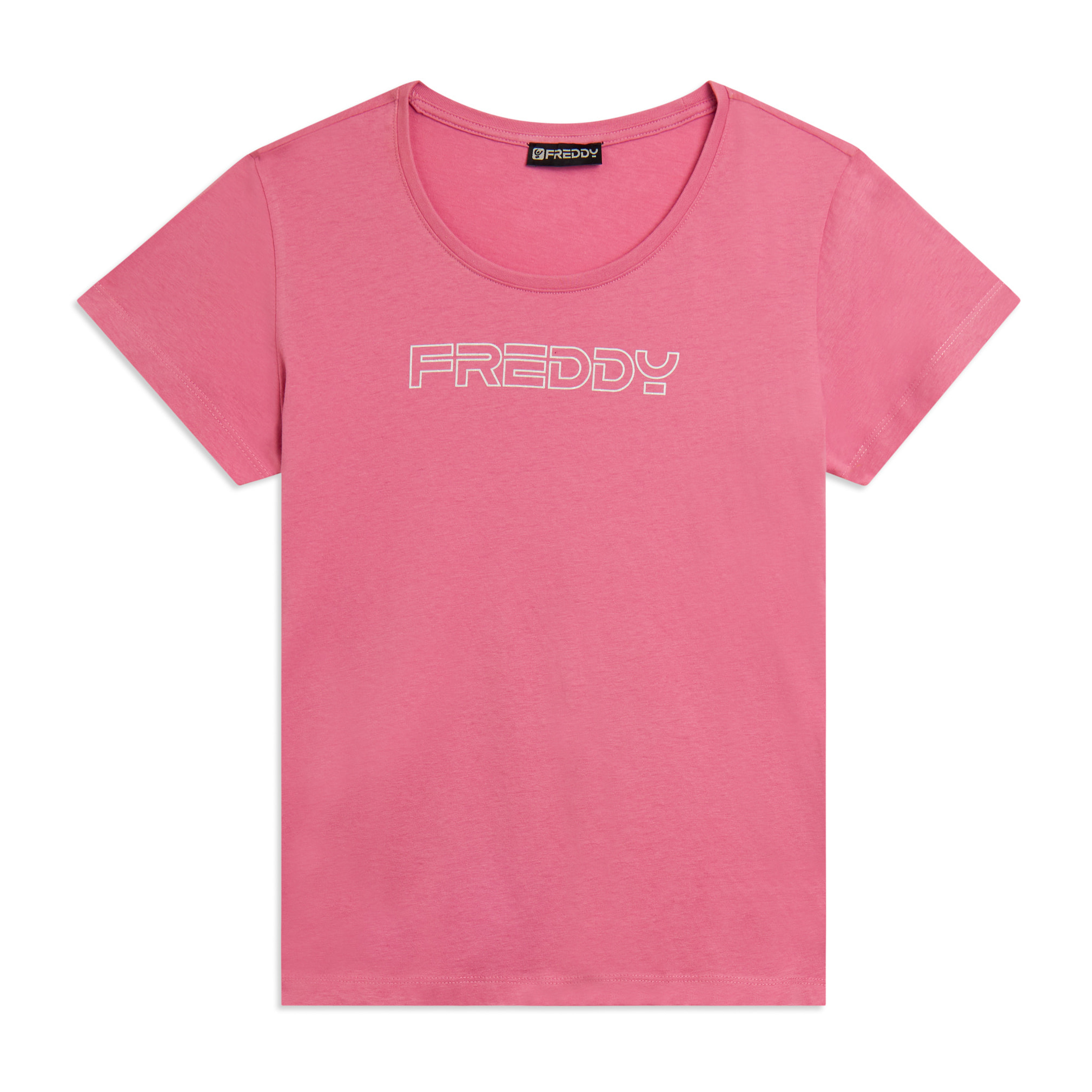 T-shirt Manica Corta con Logo FREDDY in Outline Glitter