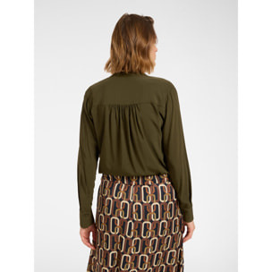 Elena Mirò - Blusa con arricciature - Verde militare