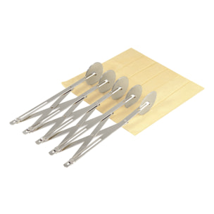 Diviseur à pâtes "bicyclette" - inox - 5 roulettes