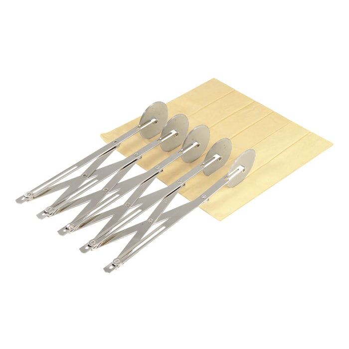 Diviseur à pâtes "bicyclette" - inox - 5 roulettes