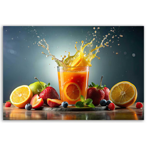Tableau cocktail vitaminé éclaboussant Toile imprimée