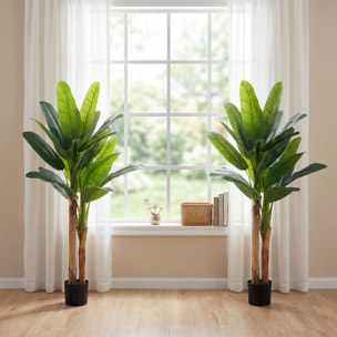 Lot de 2 bananiers artificiels H.150cm
