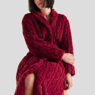 Bata larga de mujer Rojo