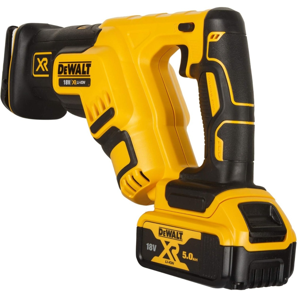 Scie sabre compacte XR - DEWALT - avec 2 batteries 18V 5.0Ah - chargeur - TSTAK - DCS367P2