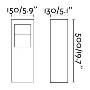 CAST 500 Baliza gris oscuro