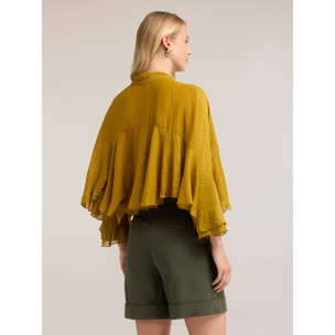 Motivi - Blusa over misto seta - Giallo