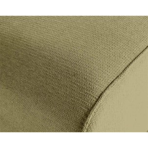 Suaro - Module d'assise d'angle gauche en tissu texturé - Vert sauge