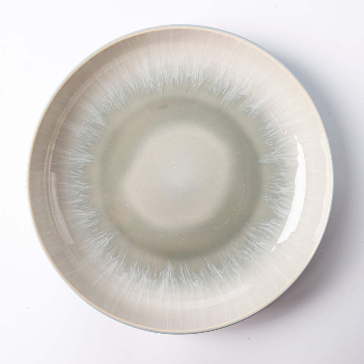 Lot de 6 assiettes creuses bleu - "Iris"