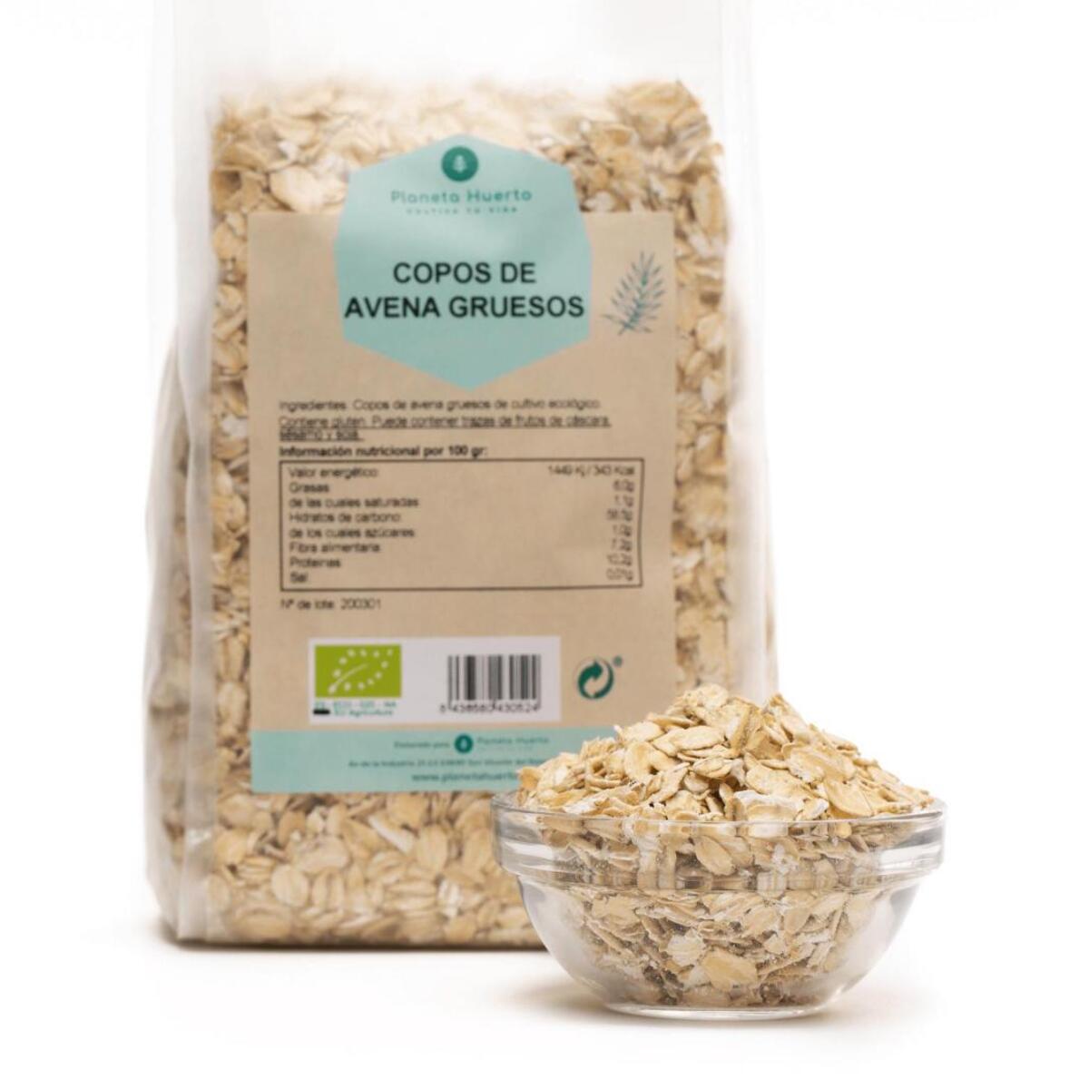 Copos de Avena integrales gruesos ECO Planeta Huerto 1.5 kg