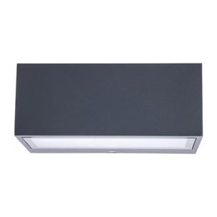 Forlight Aplique NESS-E27 Iluminación Interior Aluminio y Cristal, Acabado Gris Urbano Arenado, Compatible con Bombillas Personalizables, Diseño Moderno y Duradero
