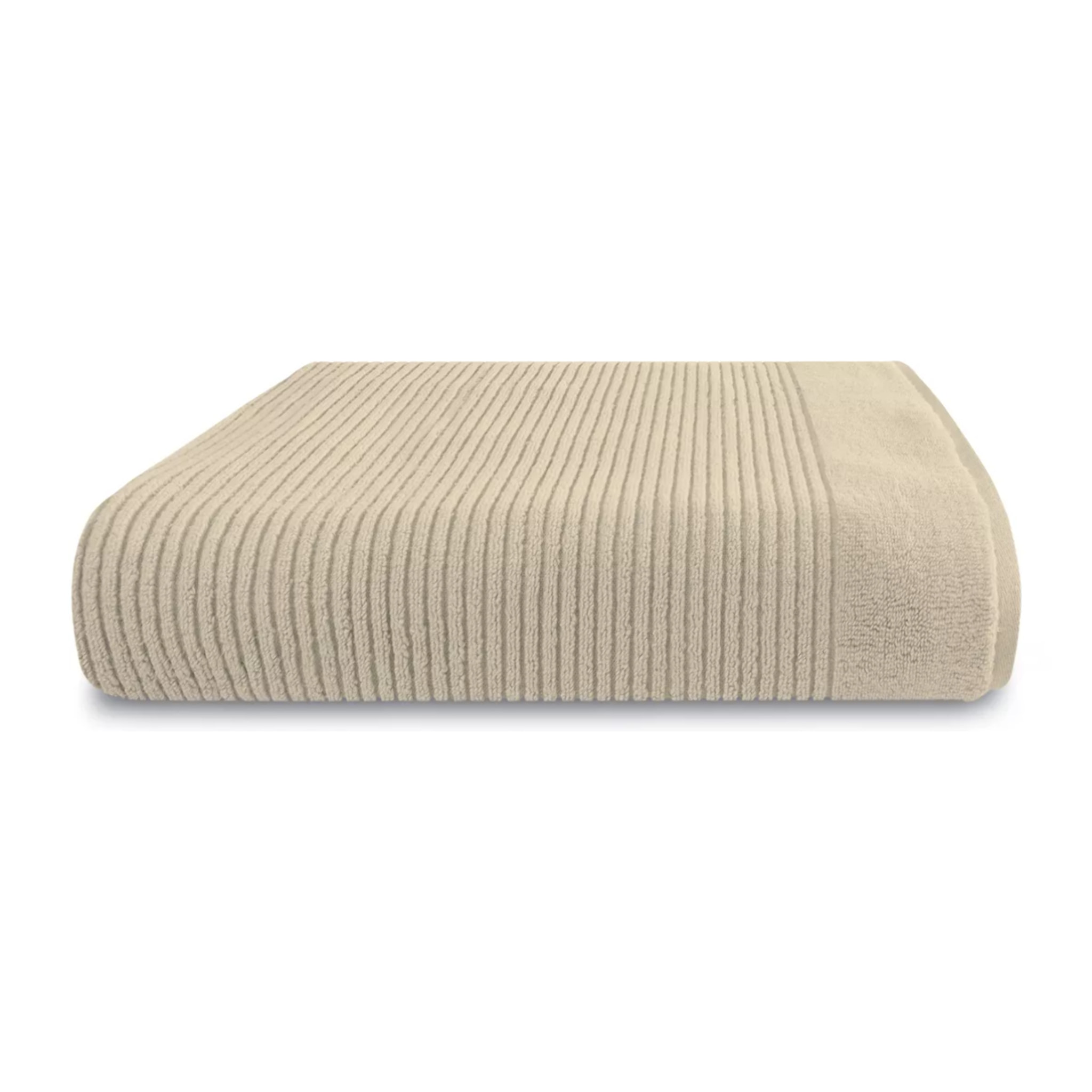 Drap de bain pur coton 575 g/m² uni beige Vitae stone