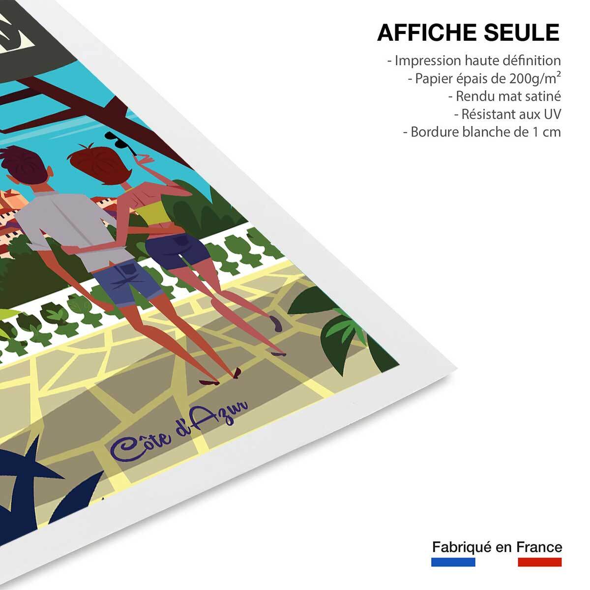 Affiche voyage à Grasse Affiche seule