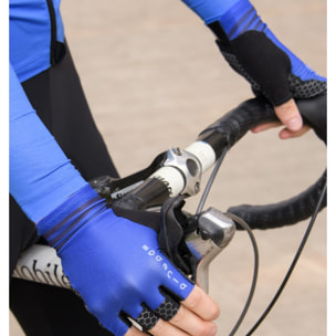 Guantes cortos de ciclismo unisex BLUEBALL Pavé Grip - Azul con rayas negras