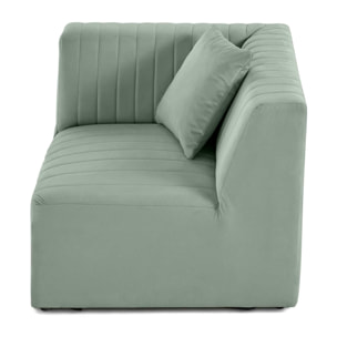Nova - module d'assise d'angle réversible - en velours - Bleu