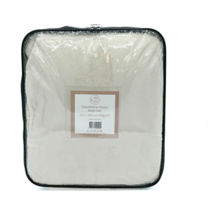 Couverture polaire 220x240cm 760g/m² - Cozy beige clair