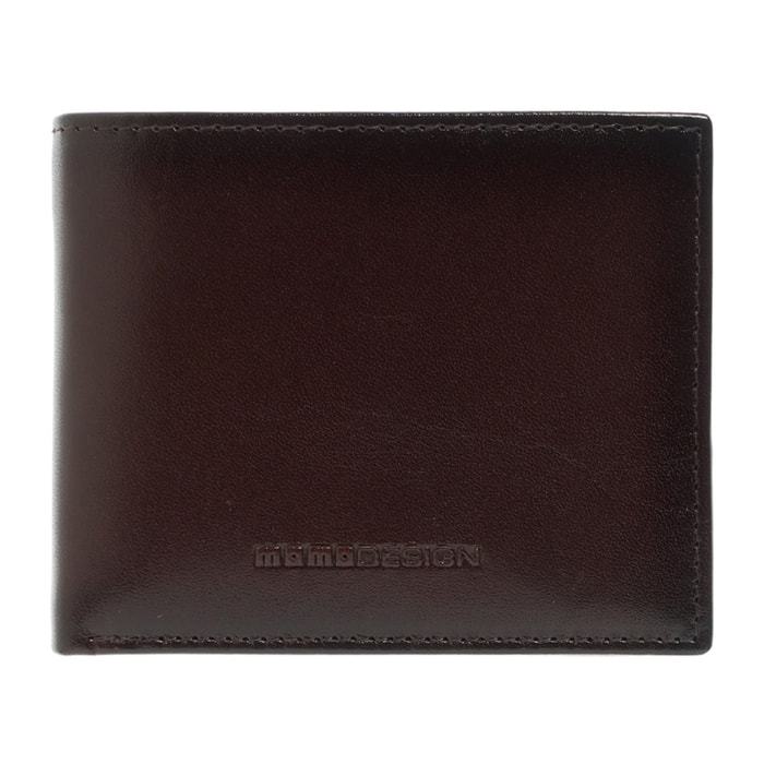 Portafoglio uomo in vera pelle - Modello Ebonoir - Casual - 10.8 x 8.5 x 2.0 cm