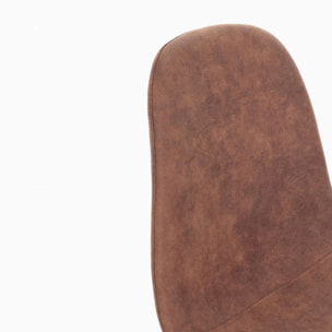 Set di sedie IRELIA in similpelle cognac e acciaio antracite