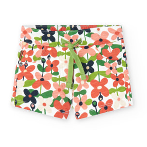 Short de felpa para niÃ±a estampado con flores, rosa, 228080