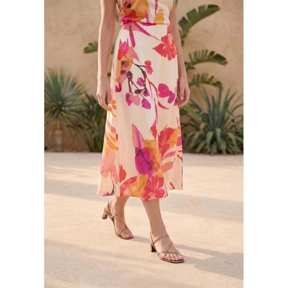 Gonna con stampa floreale