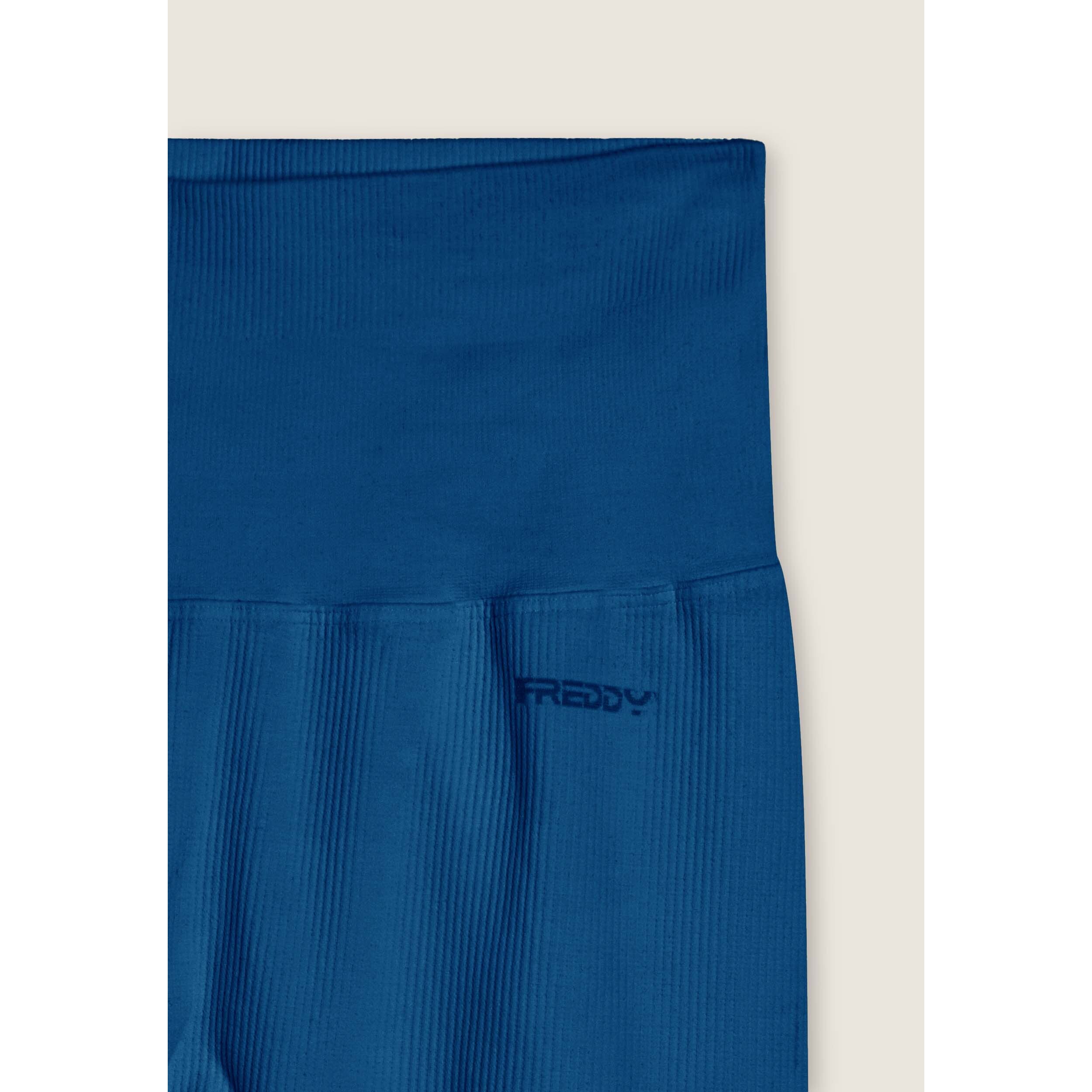 Leggings 7/8 a vita altissima in tessuto seamless a costine
