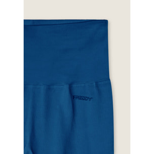 Leggings 7/8 a vita altissima in tessuto seamless a costine