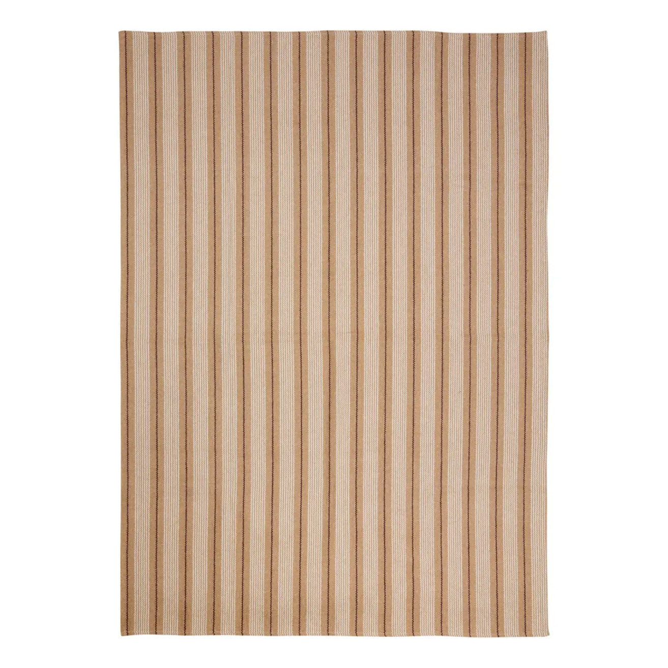 Tapis Groove 170x120cm rayé beige lin