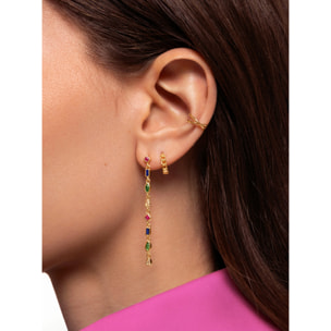 Orecchino Cascade Colors Argento Placcato Oro