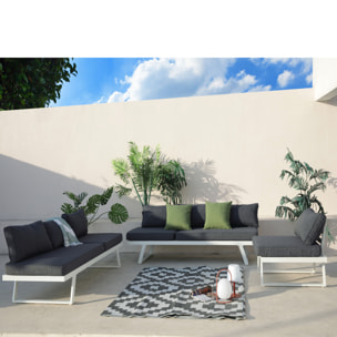 Rinconera de exterior – Blanco y gris