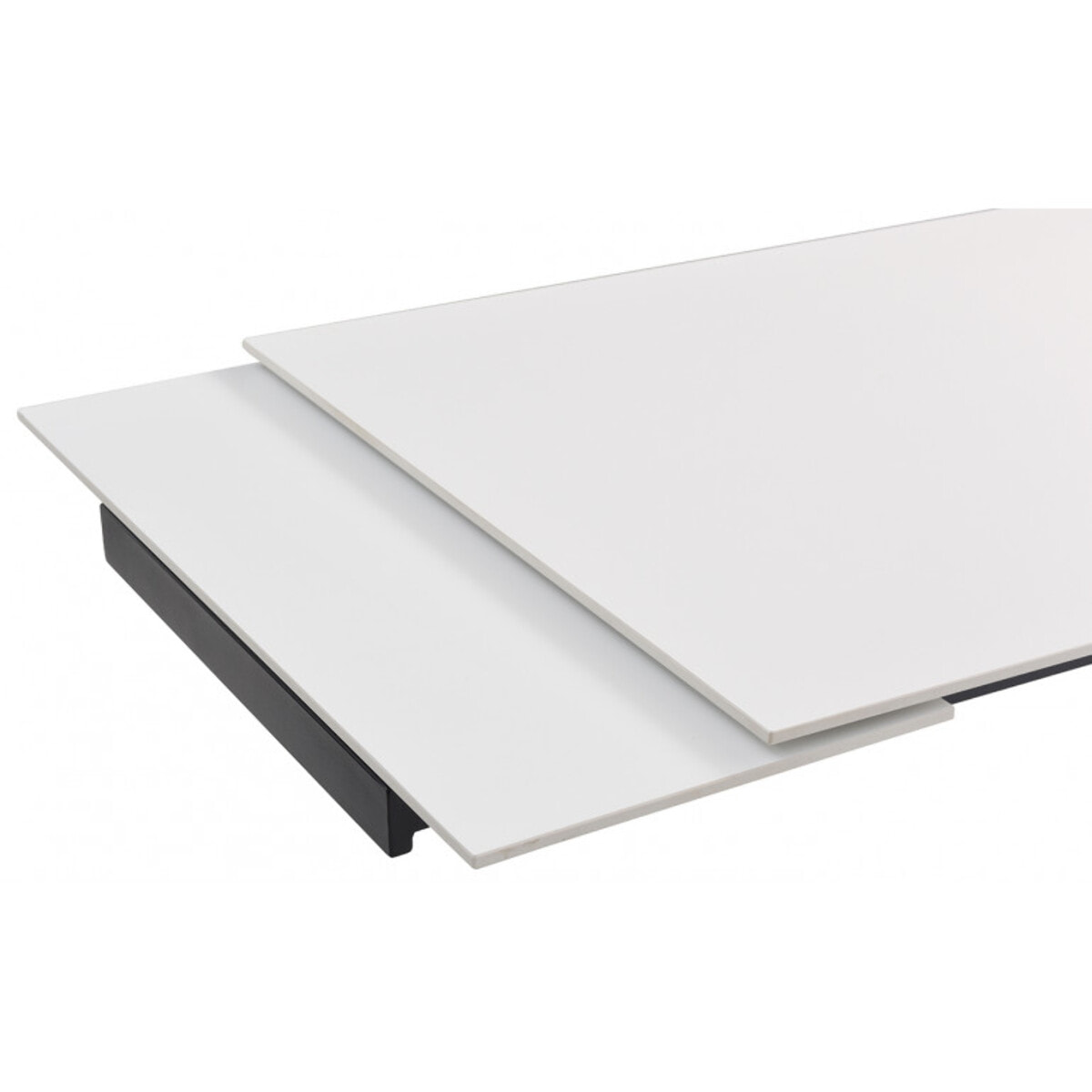 Table extensible en céramique blanc pure L160/240cm - piètement au choix - UNIK