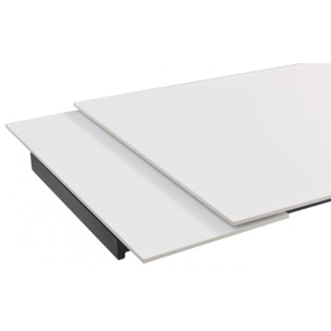 Table extensible en céramique blanc pure L160/240cm - piètement au choix - UNIK