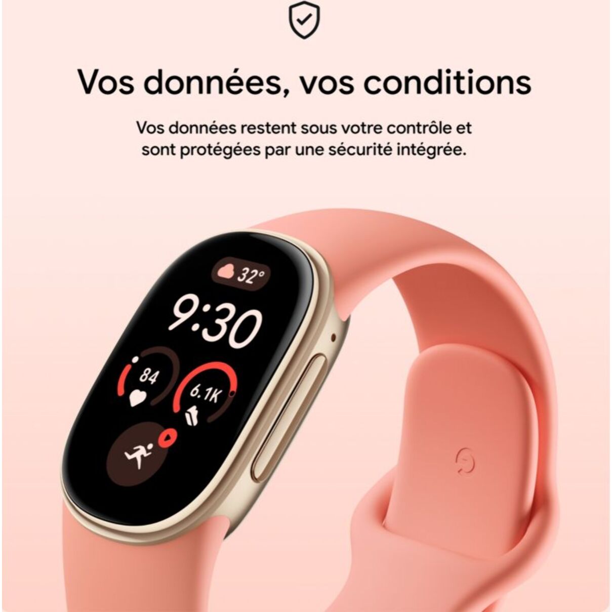 Tracker d'activité GOOGLE FITBIT Edge Champagne Doré / Rose Peche