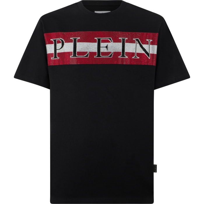 PHILIPP PLEIN Camiseta de cuello redondo y manga corta LOGO