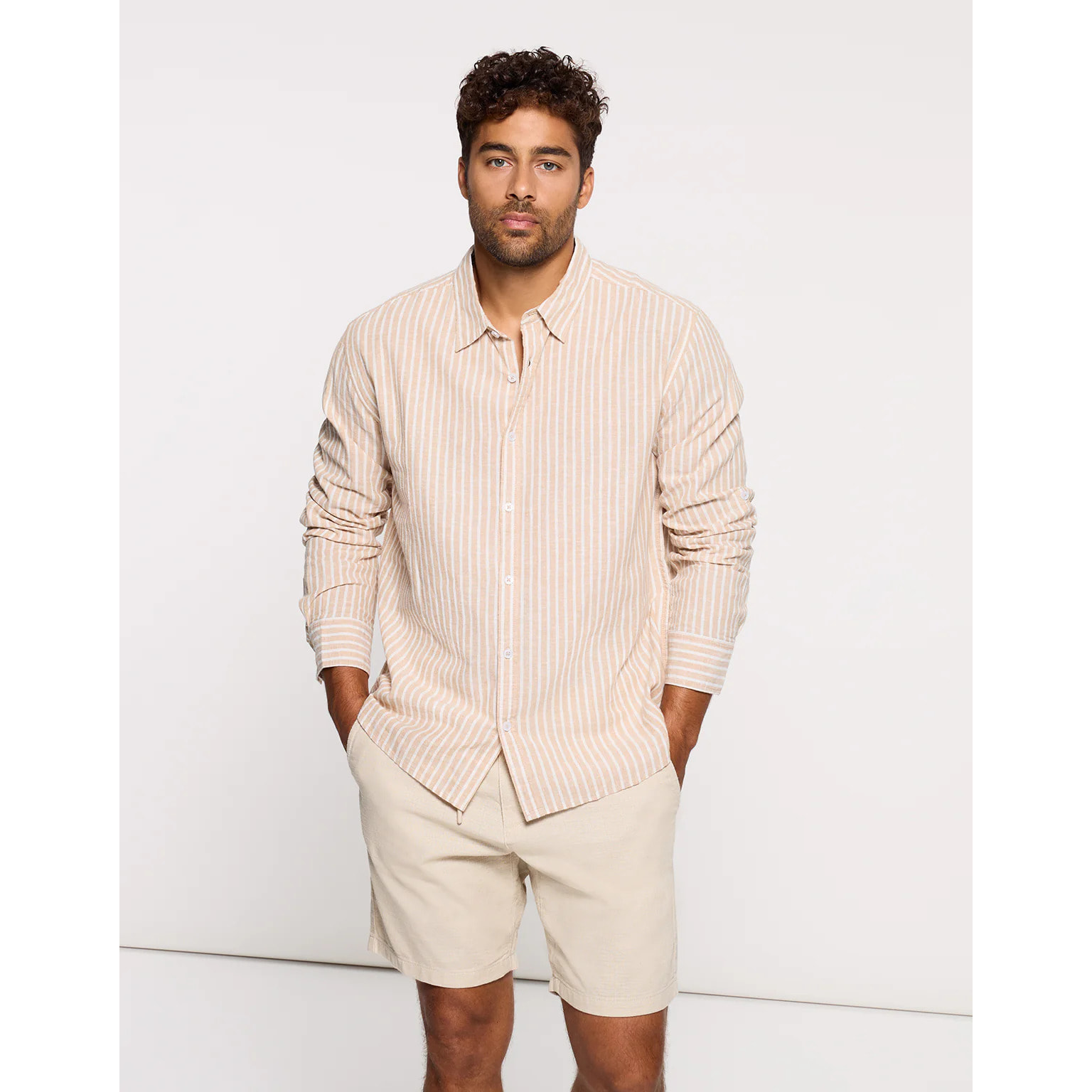 Camisa Rayas Manga Larga Arena - Ciclone