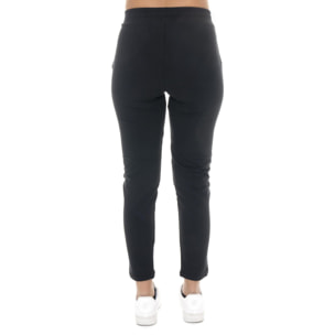 Pantalón de mujer de algodón sin forro polar con pinza Leone Basic