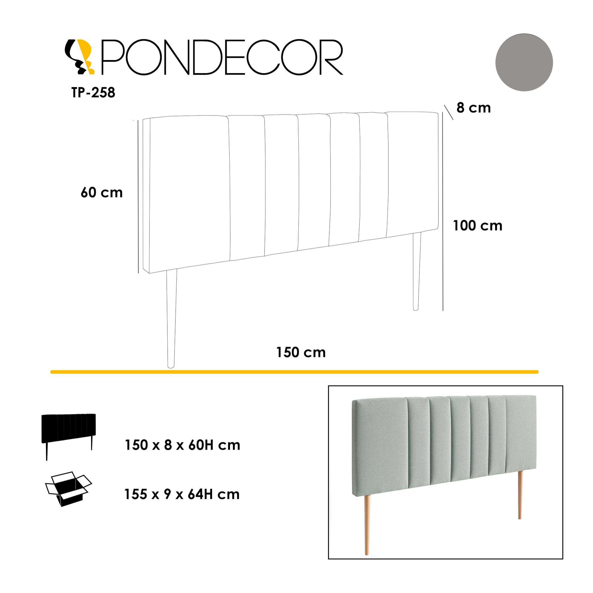 Cabecero – Tapizado en tejido con costuras decorativas