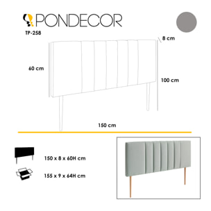 Cabecero – Tapizado en tejido con costuras decorativas