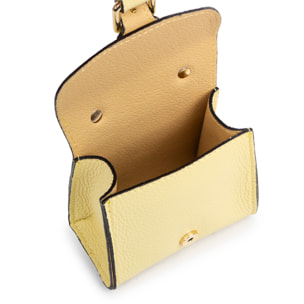 Annicco mini borsa a mano e a tracolla per donna. Vera pelle finitura Dollaro.