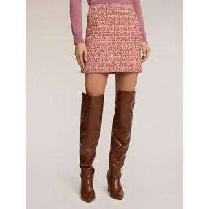 Motivi - Minigonna in tessuto bouclé - Rosso