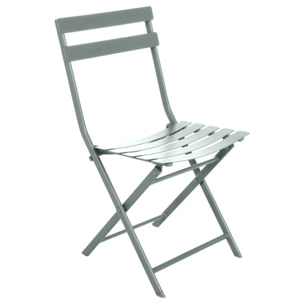 Chaise de jardin pliante "Greensboro" vert olive en acier traité époxy