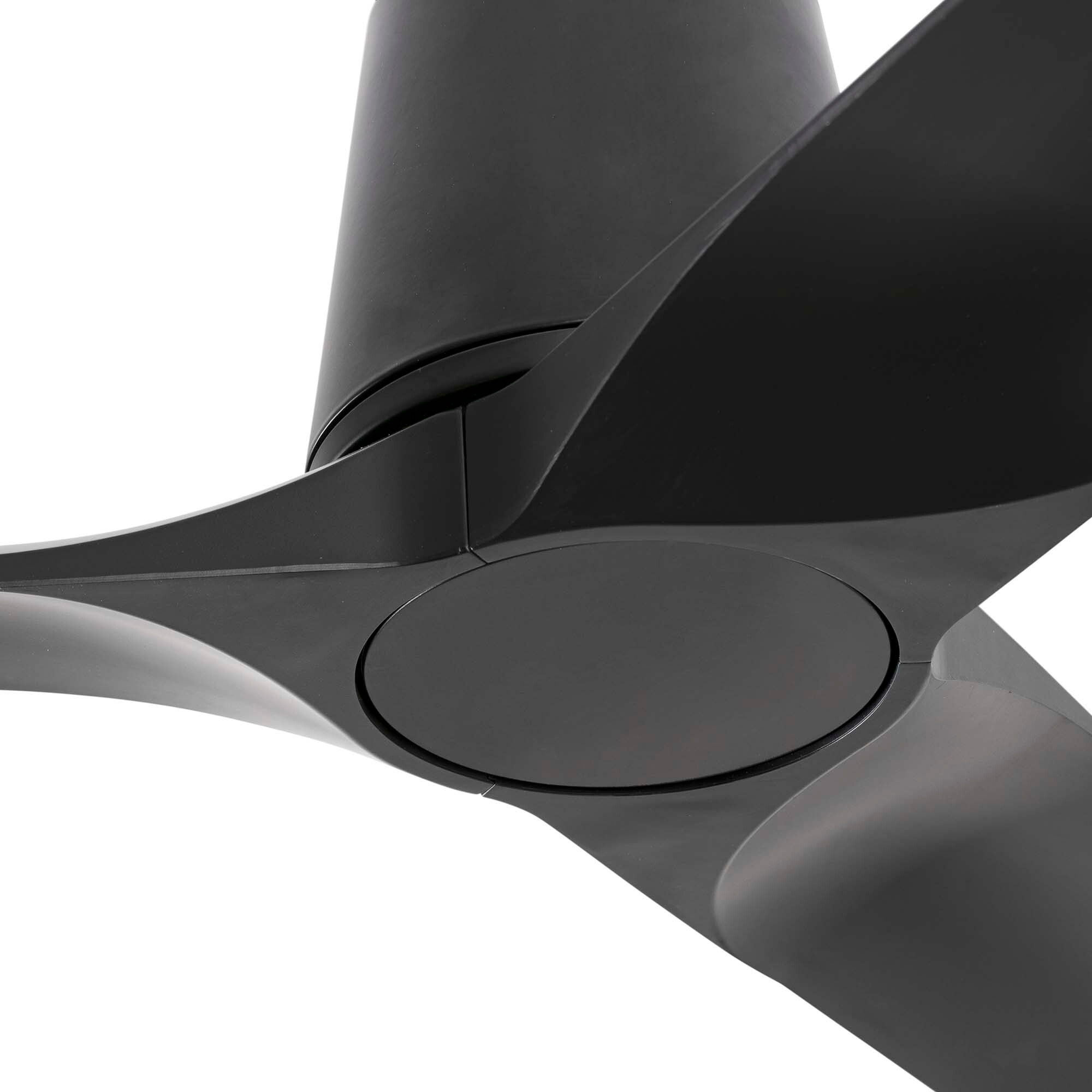 HEY TUB LED S Ventilador de techo negro/madera oscura DC