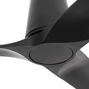 HEY TUB LED S Ventilador de techo negro/madera oscura DC
