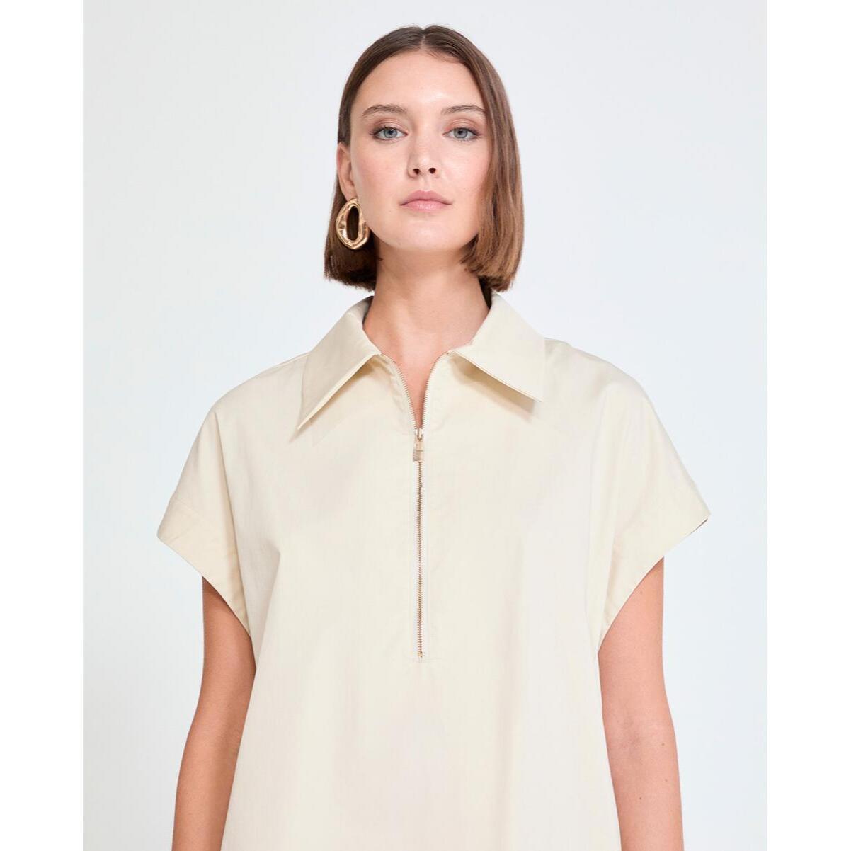 Abito camicia a maniche corte