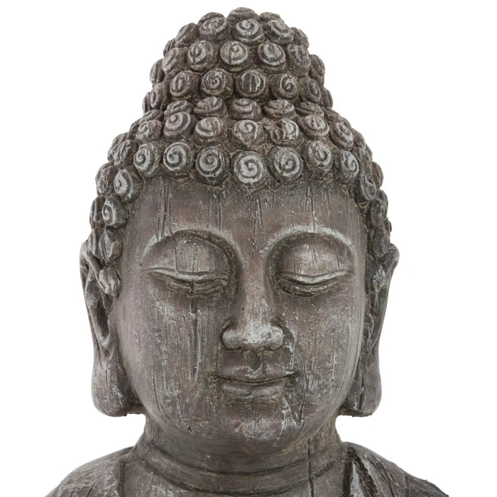 Statuette "Bouddha" buste - effet bois H48 cm