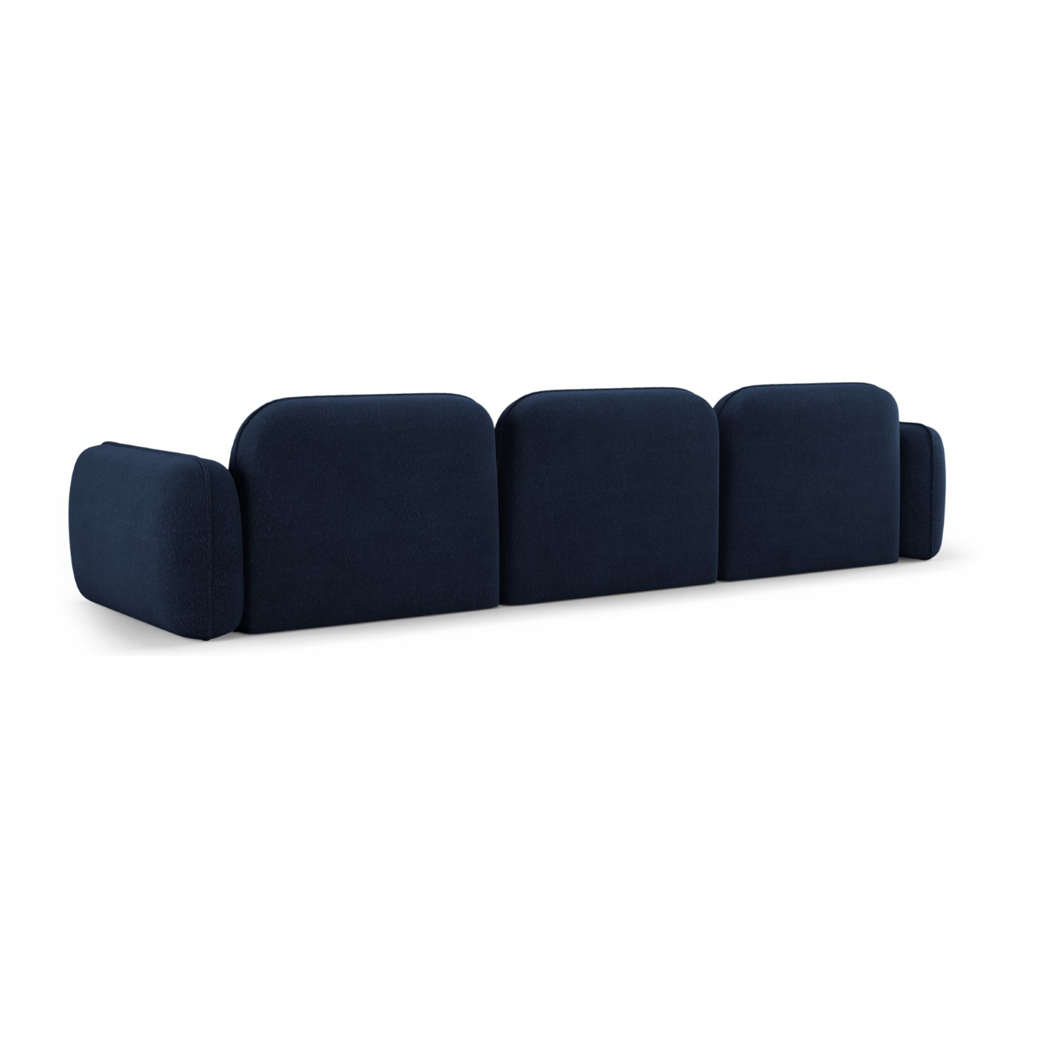 Canapé modulable "Lucien" 4 places en velours bleu foncé