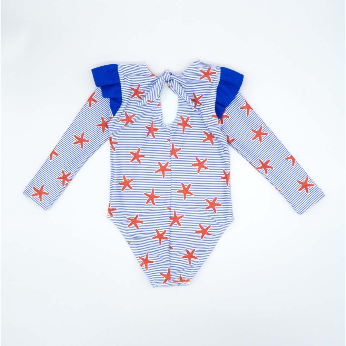 BAÑADOR MANGA LARGA ESTRELLAS ROJAS