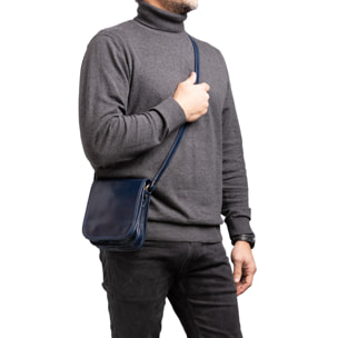 Borsa a tracolla  da uomo In Vera pelle Made in Italy 20x16,5x10 cm