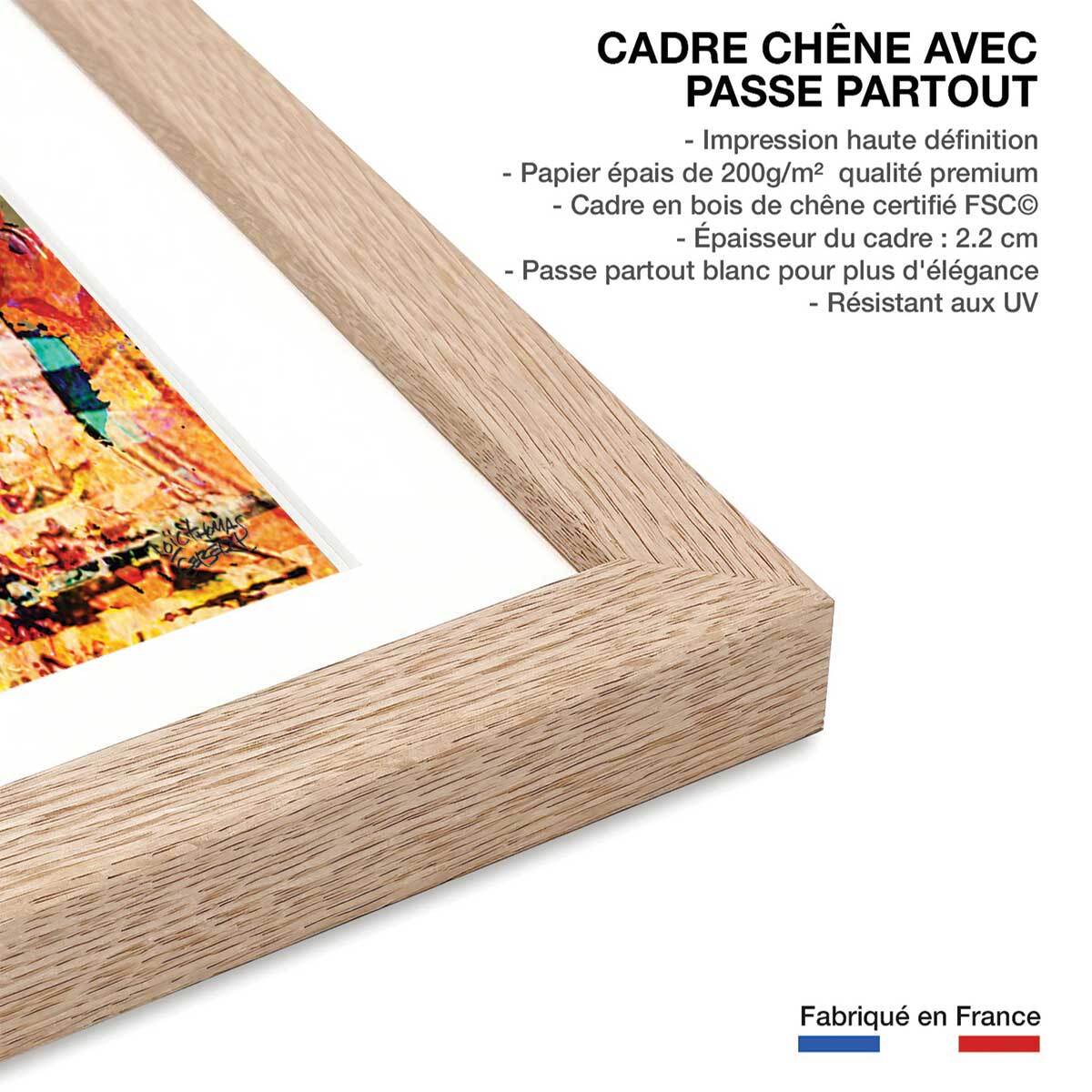 Affiche wolverine graffiti Affiche sous cadre bois