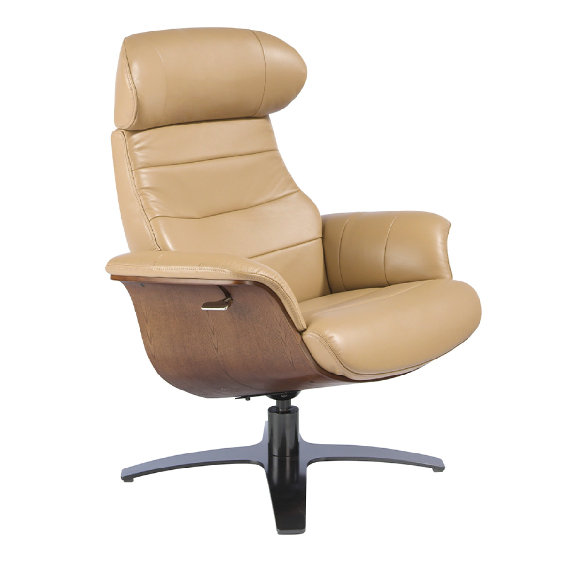 Sillón giratorio Angel Cerda piel de vacuno 80x84x100cm