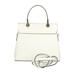 Borsa a mano da donna Made in Italy - Modello Lunaria - 100% pelle - 27.0 x 23.0 x 12.0 cm