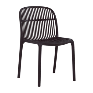 Set da 4 sedie da giardino nere in polipropilene – Sintra